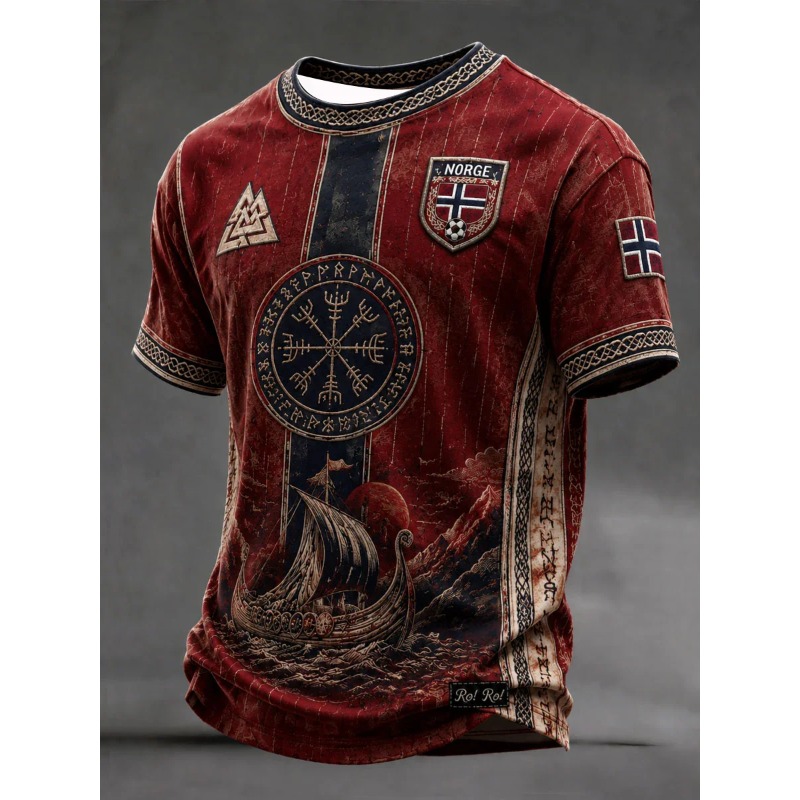 Summer Viking Clothing - 축구 축구 유니폼 노르웨이 노르웨이 바이킹