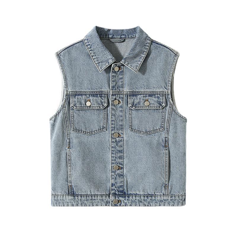 Summer Clothing Staples - 신장-여성용 긴 스테이플 코튼 워시 데님