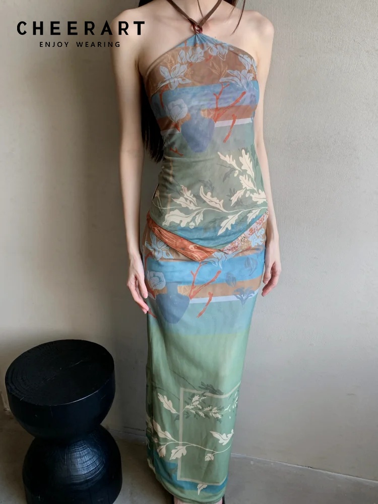 Summer Clothing Women Sale - 치아트 여성용 빈티지 리버시블 투피스 세트,