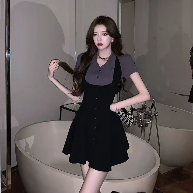 Summer Clothing Women Sale - Pure Desire 홍콩 스타일 페이크 투피스