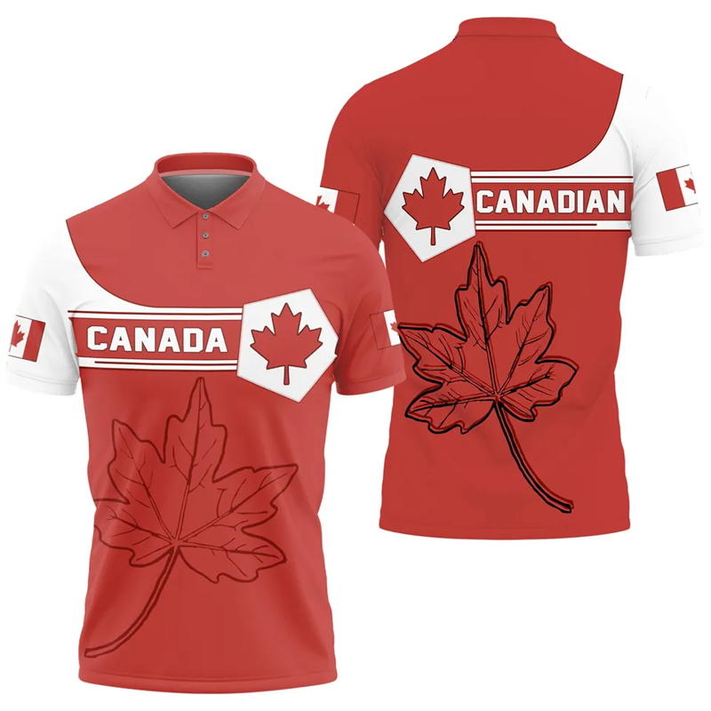 메이플 리프 플래그 폴로 셔츠 남성 의류 캐나다 플래그 - Summer Clothing Canada 리뷰 및 가격