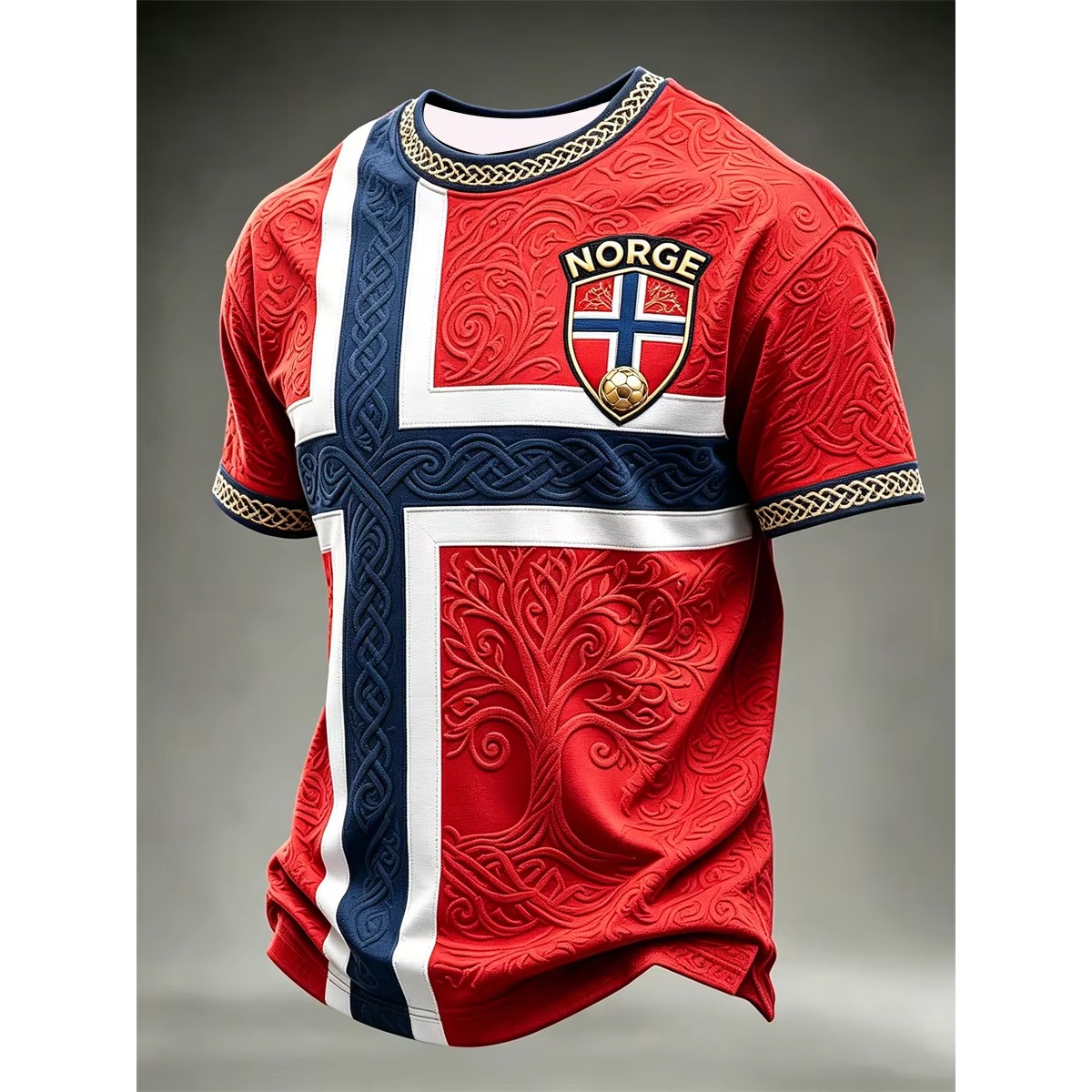 노르웨이 바이킹 티셔츠 남성용 노르웨이 크로스 플래그  - Summer Viking Clothing 리뷰 및 가격