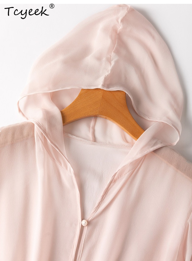 Tcyeek 100% 리얼 멀버리 실크 여성 탑 202 - Summer Clothing Tops 리뷰 및 가격
