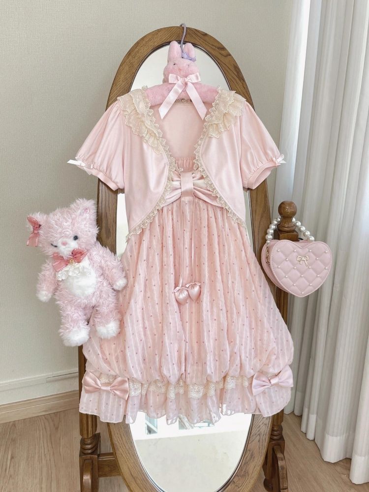 달콤한 여름 신상 숄 보우 레이스 반팔 멜빵 원피스 투 - Summer Clothing Women Sale 리뷰 및 가격