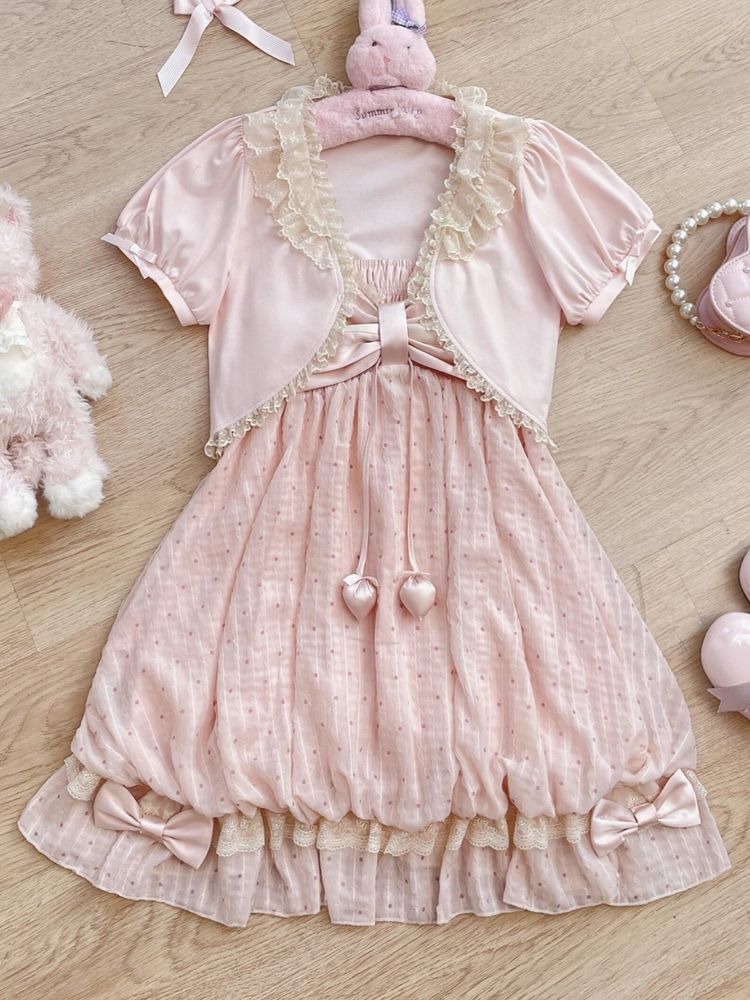 달콤한 여름 신상 숄 보우 레이스 반팔 멜빵 원피스 투 - Summer Clothing Women Sale 리뷰 및 가격
