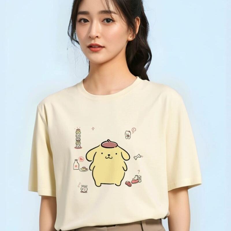Sanrio 반팔 티셔츠, Pompom Purins 소 - Summer Clothes 리뷰 및 가격