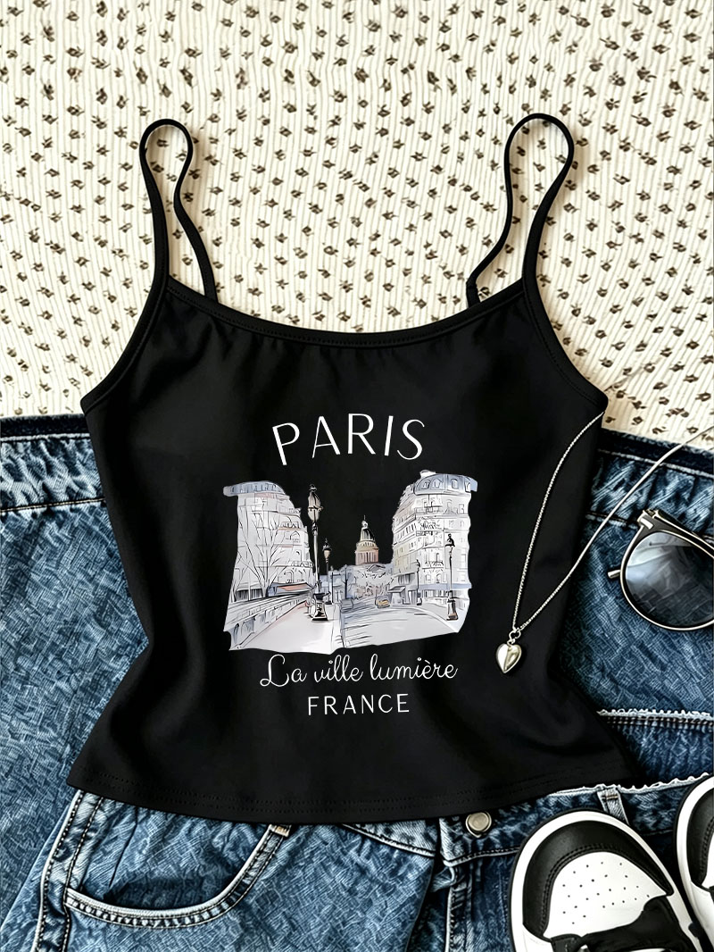 레트로 의류 고딕 스타일 빈티지 파리 프린트 캐주얼 크 - Summer Clothing In Paris 리뷰 및 가격
