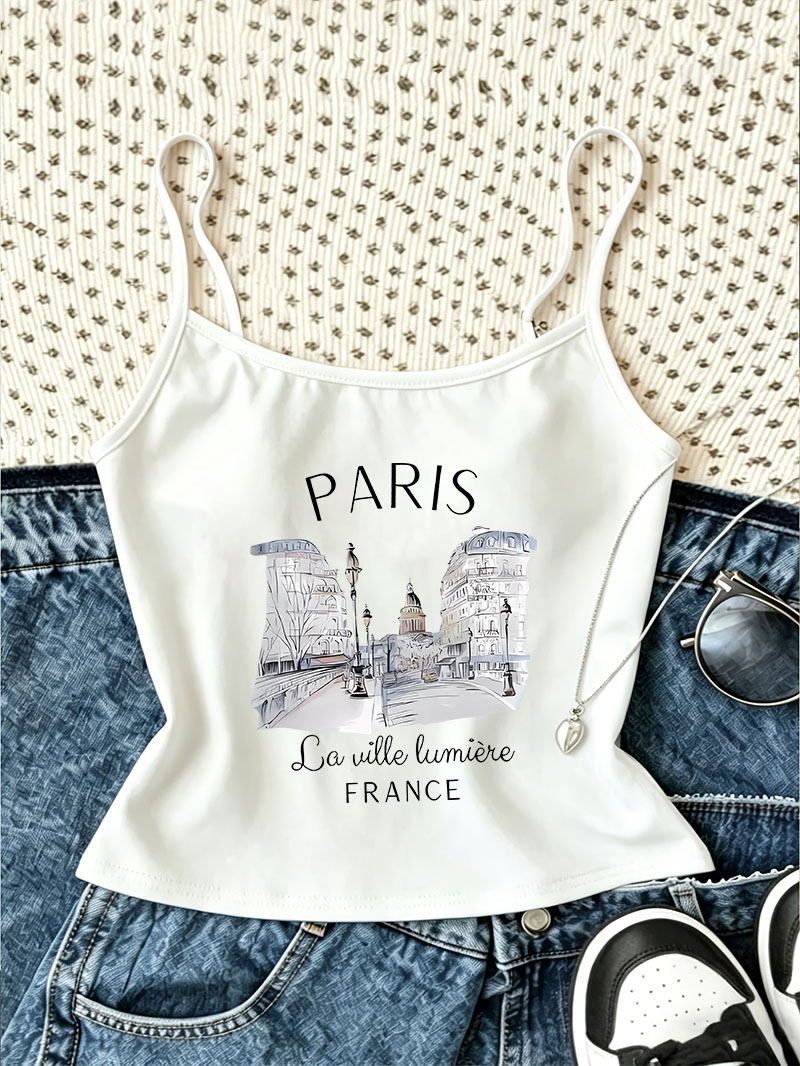레트로 의류 고딕 스타일 빈티지 파리 프린트 캐주얼 크 - Summer Clothing In Paris 리뷰 및 가격