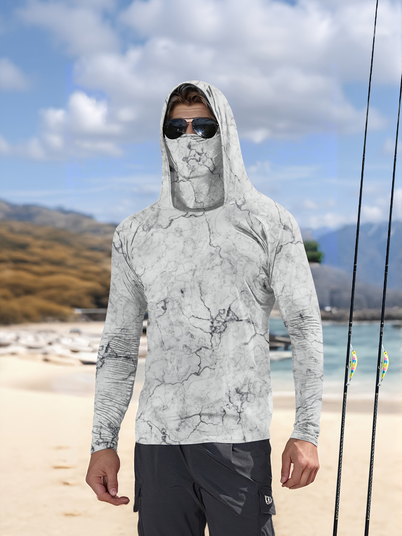 남성용 후드 낚시 셔츠 긴소매 낚시 의류 낚시 티셔츠  - Summer Clothing Long Sleeve 리뷰 및 가격