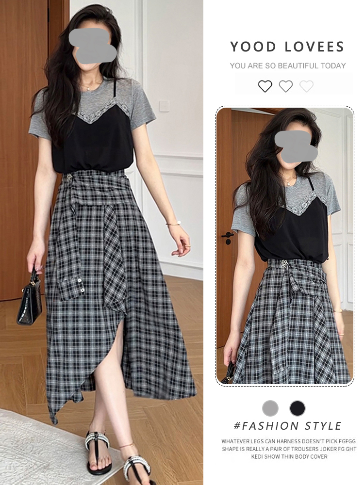 여름 신상 패션 디자인 레이스 반팔 언밸런스 플래드 하 - Quality Summer Clothing 리뷰 및 가격