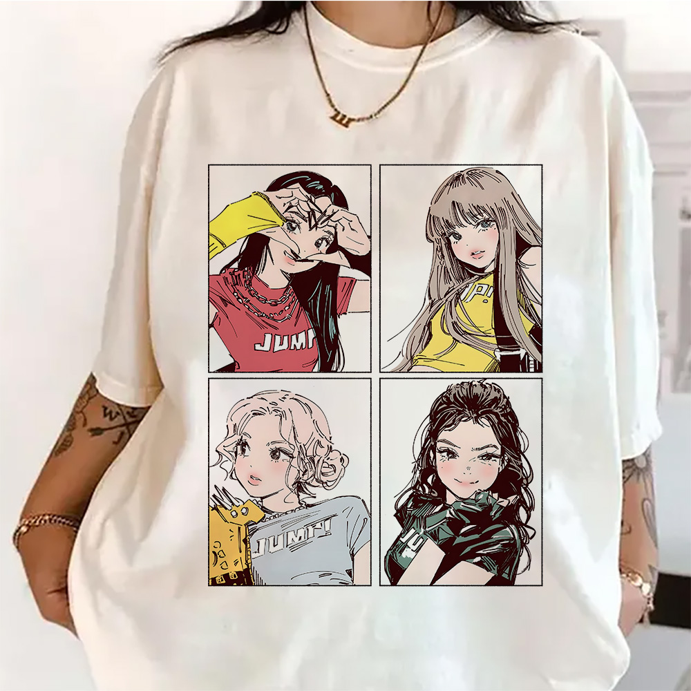 Kpop BP 점프 2026 티셔츠 핑크 걸스 밴드 의 - Quality Summer Clothing 리뷰 및 가격