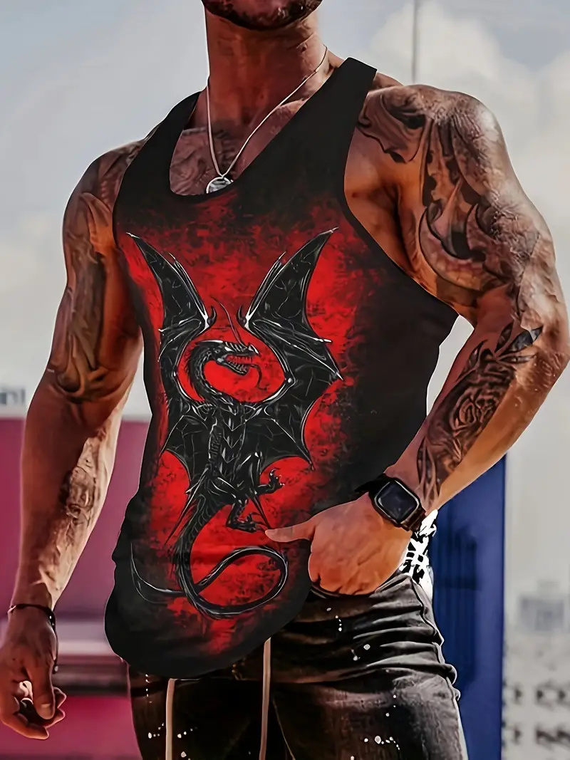 바이킹 전사 인쇄 라운드 넥 여름 성인 남자 조끼 농구 - Summer Viking Clothing 리뷰 및 가격