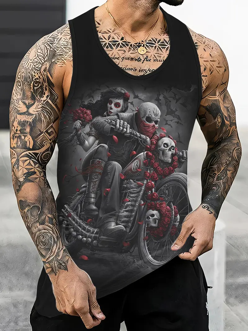 바이킹 전사 인쇄 라운드 넥 여름 성인 남자 조끼 농구 - Summer Viking Clothing 리뷰 및 가격